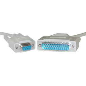 CableWholesale 10D1-02301 Serial Cable, DB9 Female to DB25 Male, UL rated, 9 Conductor, 1 foot