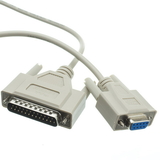 CableWholesale 10D1-21310 Null Modem Cable, DB9 Female to DB25 Male, UL rated, 8 Conductor, 10 foot