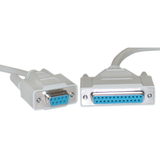 CableWholesale 10D1-21406 Null Modem Cable, DB9 Female to DB25 Female, 8 Conductor, 6 foot