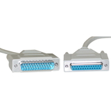 CableWholesale 10D3-08206 Null Modem Cable, DB25 Male to DB25 Female, 8 Conductor, 6 foot