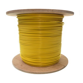 CableWholesale 10E1-001NH Zipcord Fiber Optic Cable, Duplex, OS2 9/125 Singlemode, Yellow, Riser Rated, Spool, 1000 foot
