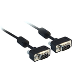 CableWholesale 10H1-11125 Slim SVGA Cable with Ferrites, Black, HD15 Male, Coaxial Construction, 32 AWG, 25 foot