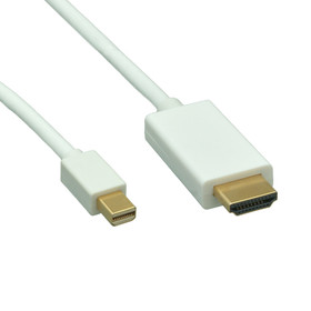 CableWholesale 10H1-62306 Mini DisplayPort to HDMI Cable, Mini DisplayPort Male to HDMI Male, 6 foot