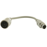 CableWholesale 10I5-013HF AT to PS/2 Keyboard Adapter, Din5 (AT) Female to MiniDin6 (PS/2) Male, 6 inch