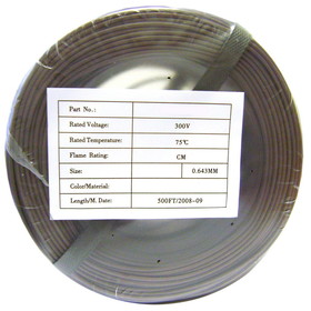 CableWholesale 10K4-02322BF Security/Alarm Wire, Brown, 22/2 (22AWG 2 Conductor), Stranded, CMR / In-wall rated, Coil Pack, 500 foot