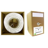 CableWholesale 10K4-02912TF 22/2 (22AWG 2C) Solid CM Security Cable, White, 500 ft, Pullbox