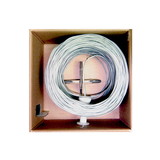 CableWholesale 10K5-02912SF Security/Alarm Wire, White, 18/2 (18AWG 2 Conductor), Stranded, CMR / Inwall rated, Pullbox, 500 foot