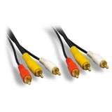 CableWholesale 10R1-03106G RCA Audio / Video Cable, 3 RCA Male, gold-plated connectors, 6 foot