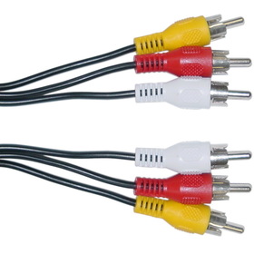 CableWholesale 10R1-03106 RCA Audio / Video Cable, 3 RCA Male, 6 foot