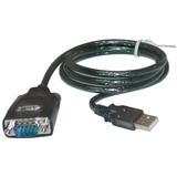 CableWholesale 10U1-06103 USB to Serial Adapter Cable, USB Type A Male to DB9 Male, 3 foot