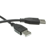 CableWholesale 10U2-02103BK USB 2.0 Type A Male to Type A Male Cable, Black, 3 foot