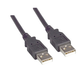 CableWholesale 10U2-02115BK USB 2.0 Type A Male to Type A Male Cable, Black, 15 foot