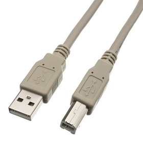 CableWholesale 10U2-02201 USB 2.0 Printer/Device Cable, Type A Male to Type B Male, 1 foot