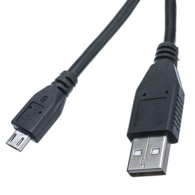CableWholesale 10U2-03103BK Micro USB 2.0 Cable, Black, Type A Male / Micro-B Male, 3 foot