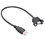 CableWholesale 10U2-24101 USB 2.0 Panel Mount Extension Cable, Type A Male to Panel Mount  Female, Black, 1 Foot