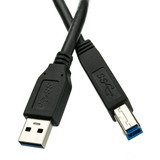 CableWholesale 10U3-02203BK USB 3.0 Printer / Device Cable, Black, Type A Male to Type B Male, 3 foot