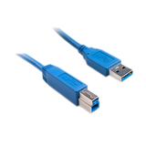 CableWholesale 10U3-02206 USB 3.0 Printer / Device Cable, Blue, Type A Male to Type B Male, 6 foot
