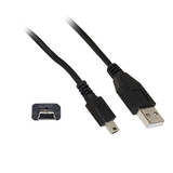 CableWholesale 10UM-02101.5BK Mini USB 2.0 Cable, Black, Type A Male to 5 Pin Mini-B Male, 1.5 foot