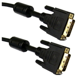 CableWholesale 10V2-05308BK-F DVI-D Dual Link Cable with Ferrite, Black, DVI-D Male, 7.5 meter ~ 24.5 foot
