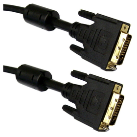 CableWholesale 10V2-05315BK-F DVI-D Dual Link Cable with Ferrite, Black, DVI-D Male, 15 meter (50 foot)