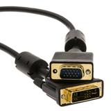 CableWholesale 10V4-05301BK DVI-A to VGA Cable (Analog), Black, DVI-A Male to HD15 Male, 1 meter (3.24 foot)
