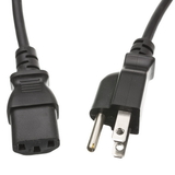 CableWholesale 10W1-01203 Computer / Monitor Power Cord, Black, NEMA 5-15P to C13, 10 Amp, 3 foot