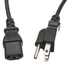 CableWholesale 10W1-01210 Computer / Monitor Power Cord, Black, NEMA 5-15P to C13, 10 Amp, 10 foot
