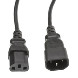 CableWholesale 10W1-02212 Computer / Monitor Power Extension Cord, Black, C13 to C14, 10 Amp, 12 foot
