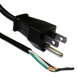 CableWholesale 10W1-10106 NEMA 5-15P to Standard ROJ Power Cord, Black, 18/3 (18AWG 3 Conductor) SVT, 10 Amp / 125 Volt, 6 foot