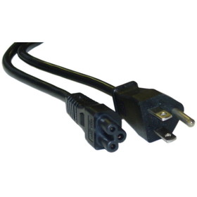 CableWholesale 10W1-15203 Notebook/Laptop Power Cord, NEMA 5-15P to C5, 3 Pin, 3 foot