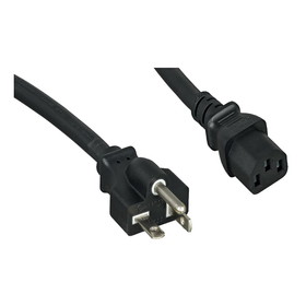 CableWholesale 10W2-01306 Black NEMA 5-20P TO IEC-60320-C13, 14/3, UL Listed, SJT, 6 foot