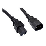 CableWholesale 10W2-07106 Power Cord, C14 to C15 , 14AWG, 15 Amp, UL SJT, Black, 6 foot