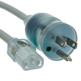 CableWholesale 10W2-51515 Hospital Grade, Green Dot, Power Cord, Nema 5-15 to C13, 14 AWG, SJT, 15 Amp / 125 Volt, 15 Foot