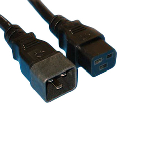 CableWholesale 10W3-41206 Power Extension Cord, Black, C20 to C19, 12AWG/3C, 20 Amp, 6 foot