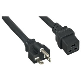 CableWholesale 10W3-42310 Black NEMA 5-20P TO IEC-60320-C19, 12/3, 20 Amp, UL Listed, SJT, 10 foot