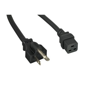 CableWholesale 10W3-42506 Black NEMA 6-20P TO IEC-60320-C19, 12/3, 20 Amp, UL Listed, SJT, 6 foot