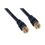 CableWholesale 10X2-01103G RG59 F-pin Coaxial Cable with Gold connectors, Black, F-pin Male, 3 foot