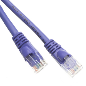 CableWholesale 10X6-04107 Cat5e Purple Ethernet Patch Cable, Snagless/Molded Boot, 7 foot