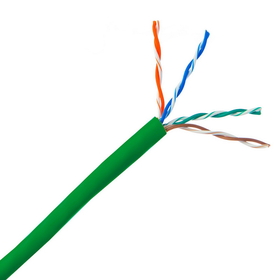 CableWholesale 10X6-051TH Bulk Cat5e Green Ethernet Cable, Solid, UTP (Unshielded Twisted Pair), Pullbox, 1000 foot