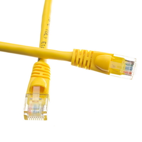 CableWholesale 10X6-08101.5 Cat5e Yellow Ethernet Patch Cable, Snagless/Molded Boot, 1.5 foot