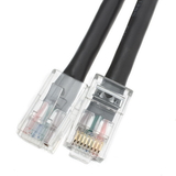 CableWholesale 10X6-12210 Cat5e Black Ethernet Patch Cable, Bootless, 10 foot
