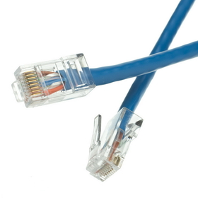 CableWholesale 10X6-16100.5 Cat5e Blue Ethernet Patch Cable, Bootless, 6 inch