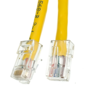CableWholesale 10X6-18103 Cat5e Yellow Ethernet Patch Cable, Bootless, 3 foot