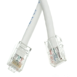 CableWholesale 10X6-19110 Cat5e White Ethernet Patch Cable, Bootless, 10 foot