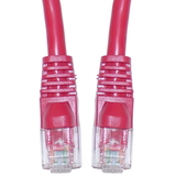 CableWholesale 10X6-33701 Cat5e Red Ethernet Crossover Cable, Snagless/Molded Boot, 1 foot