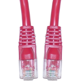 CableWholesale 10X6-33705 Cat5e Red Ethernet Crossover Cable, Snagless/Molded Boot, 5 foot