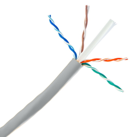 CableWholesale 10X8-021SH Bulk Cat6 Gray Ethernet Cable, Stranded, UTP (Unshielded Twisted Pair), Pullbox, 1000 foot
