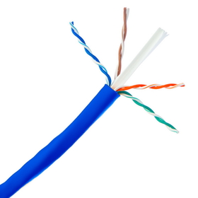 CableWholesale 10X8-061TH Bulk Cat6 Blue Ethernet Cable, Solid, UTP (Unshielded Twisted Pair), Pullbox, 1000 foot