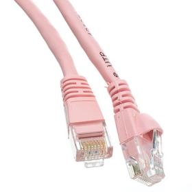 CableWholesale 10X8-07203 Cat6 Pink Ethernet Patch Cable, Snagless/Molded Boot, 3 foot