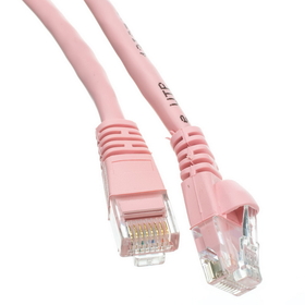 CableWholesale 10X8-07207 Cat6 Pink Ethernet Patch Cable, Snagless/Molded Boot, 7 foot